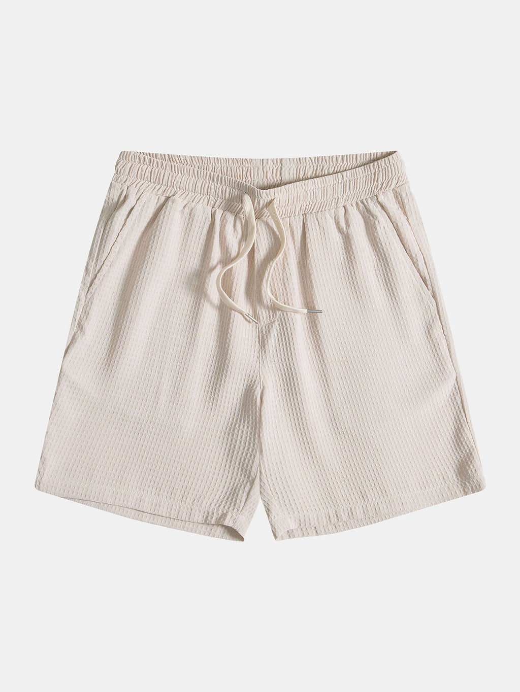 Knitted Waffle Polo Shirt & Waffle Drawstring Shorts