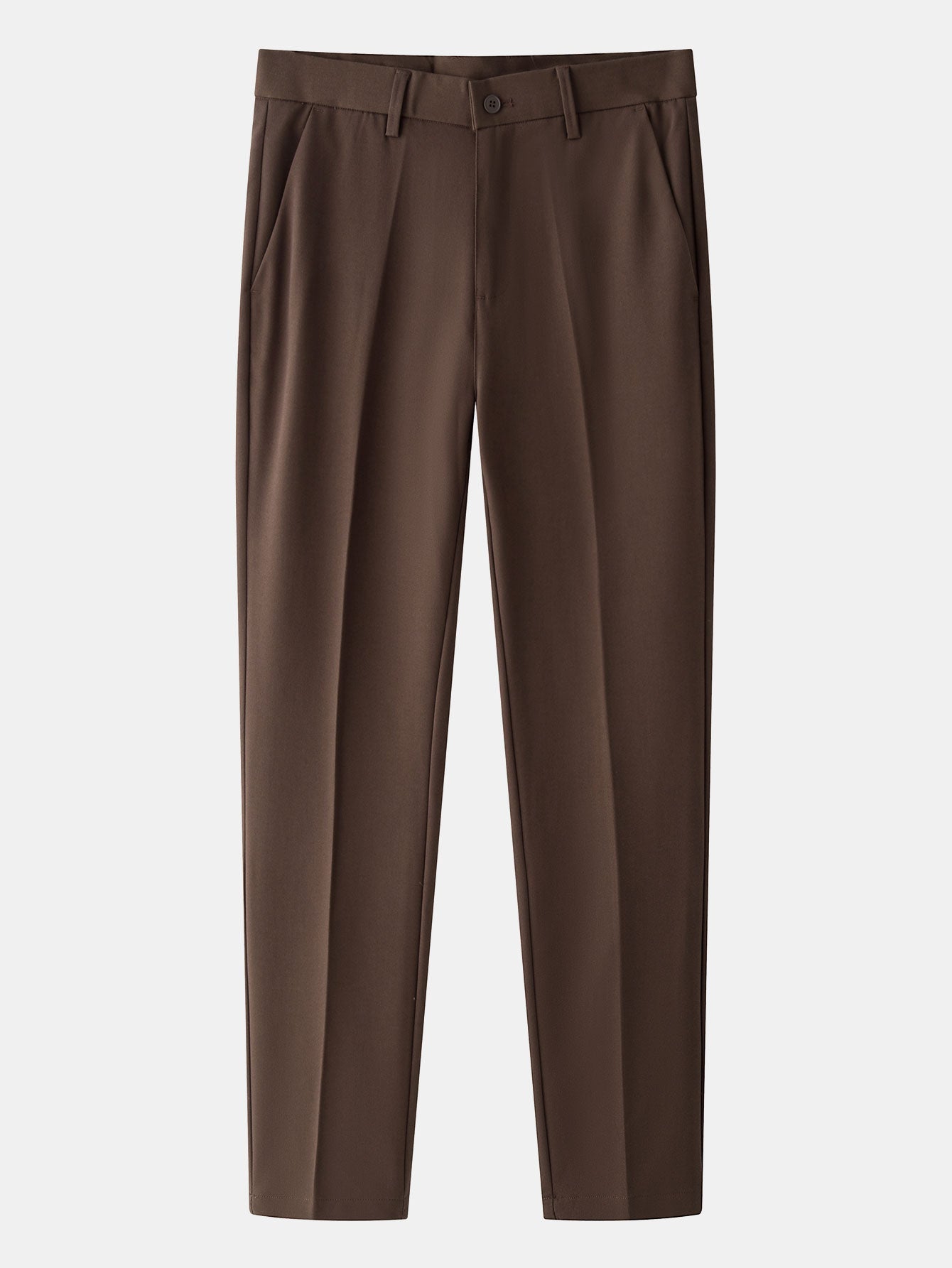 Linen Ribbed Knit Polo & Slim Fit Tapered Trousers