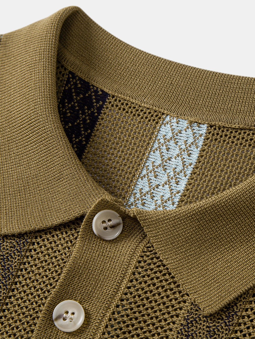 Striped Textured Knit Polo & Slim Fit Tapered Trousers