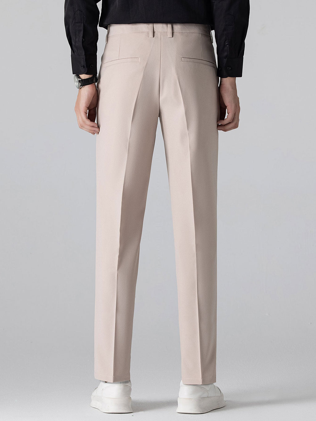 Contrast Stripe Trim Waffle Knit Polo & Slim Fit Tapered Trousers