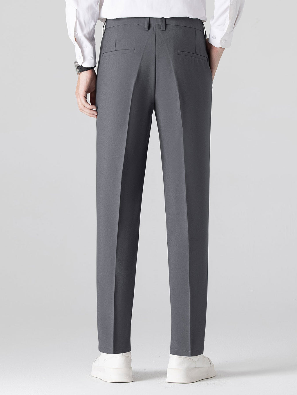 Striped Gradient Knitted Polo Shirt & Slim Fit Tapered Trousers