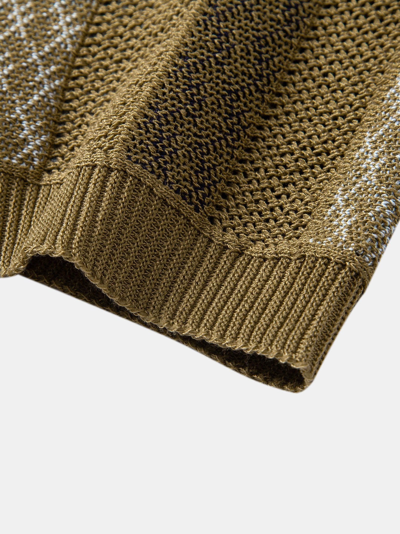 Striped Textured Knit Polo & Slim Fit Tapered Trousers