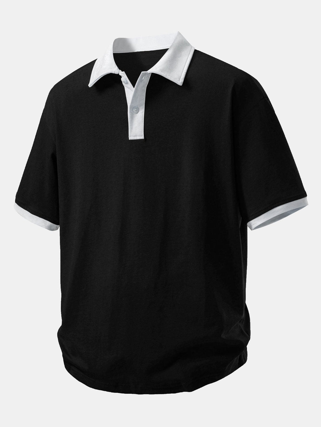 Relax Fit Contrast Cotton Polo & Cotton Drawstring 7" Shorts