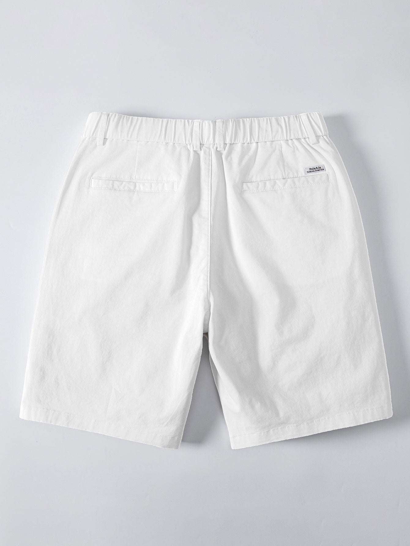 Contrast Trim Zipper Knit Polo Shirt & Elastic Waist Chino Shorts