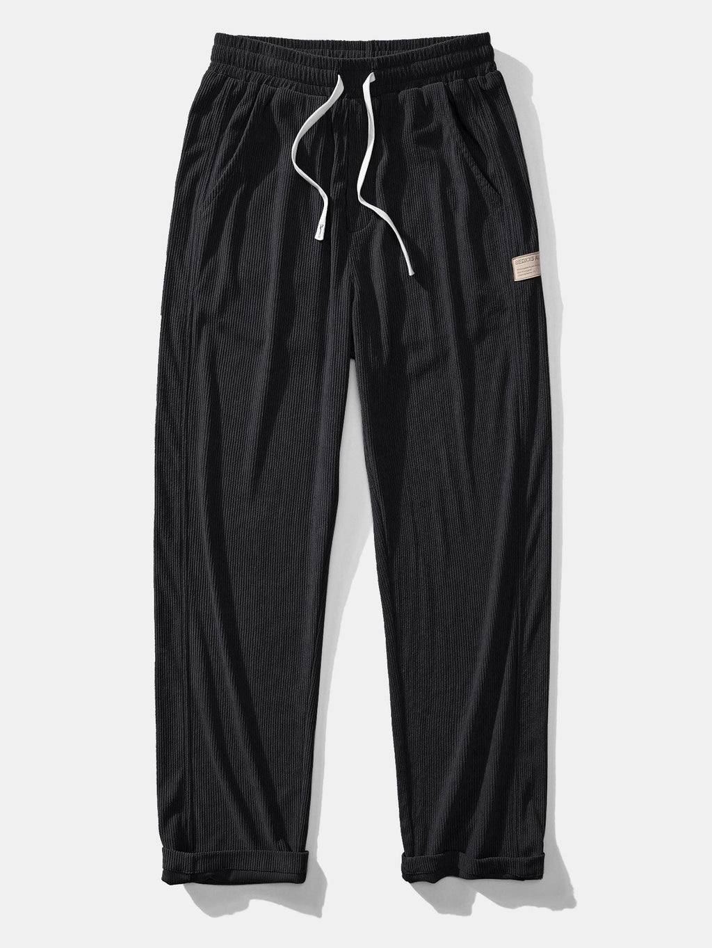 Relax Fit Contrast Corduroy Polo Collar Sweatshirt & Straight Leg Corduroy Pants