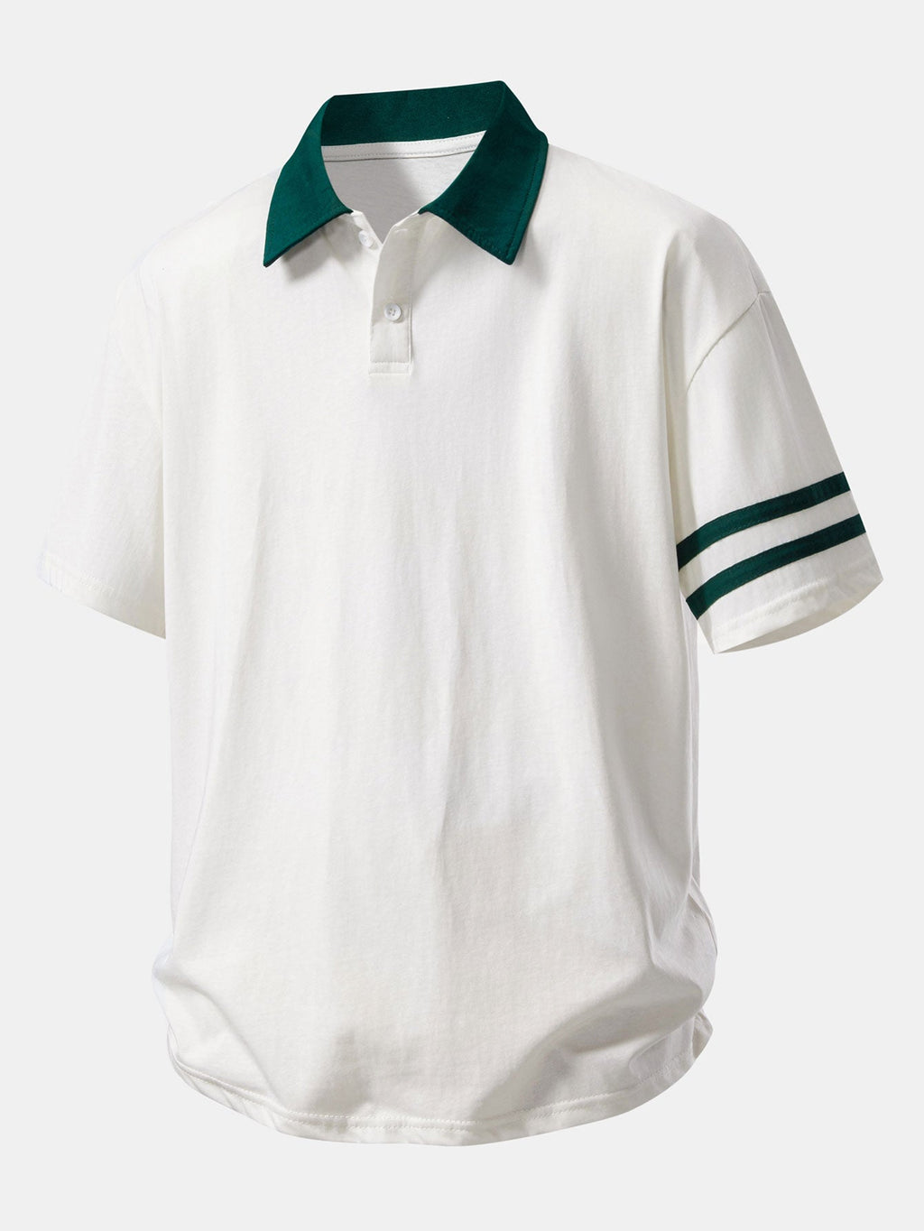 Relax Fit Contrast Collar Polo Shirt & Corduroy 7" Shorts