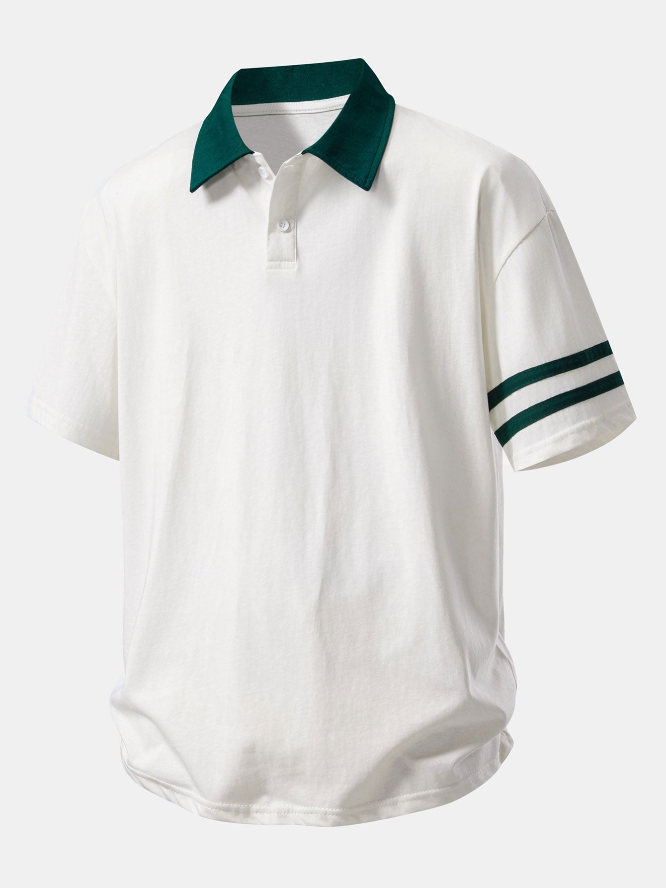 Relax Fit Contrast Collar Polo Shirt & Corduroy 7" Shorts