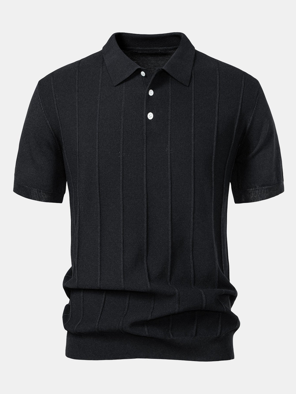 Stripe Jacquard Knit Polo Shirt & Slim Fit Tapered Trousers
