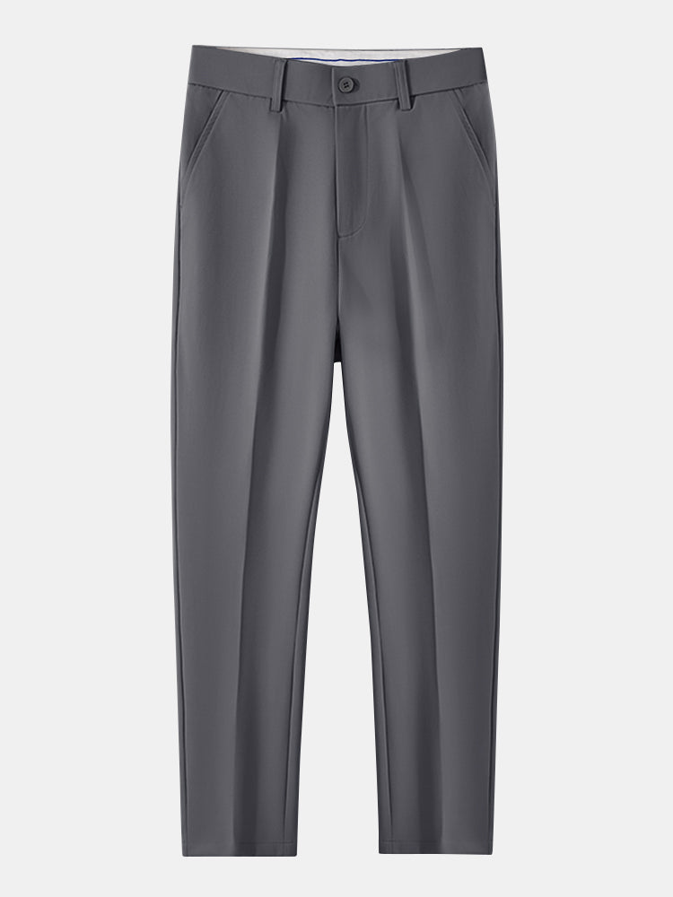 Striped Textured Knit Polo & Slim Fit Tapered Trousers