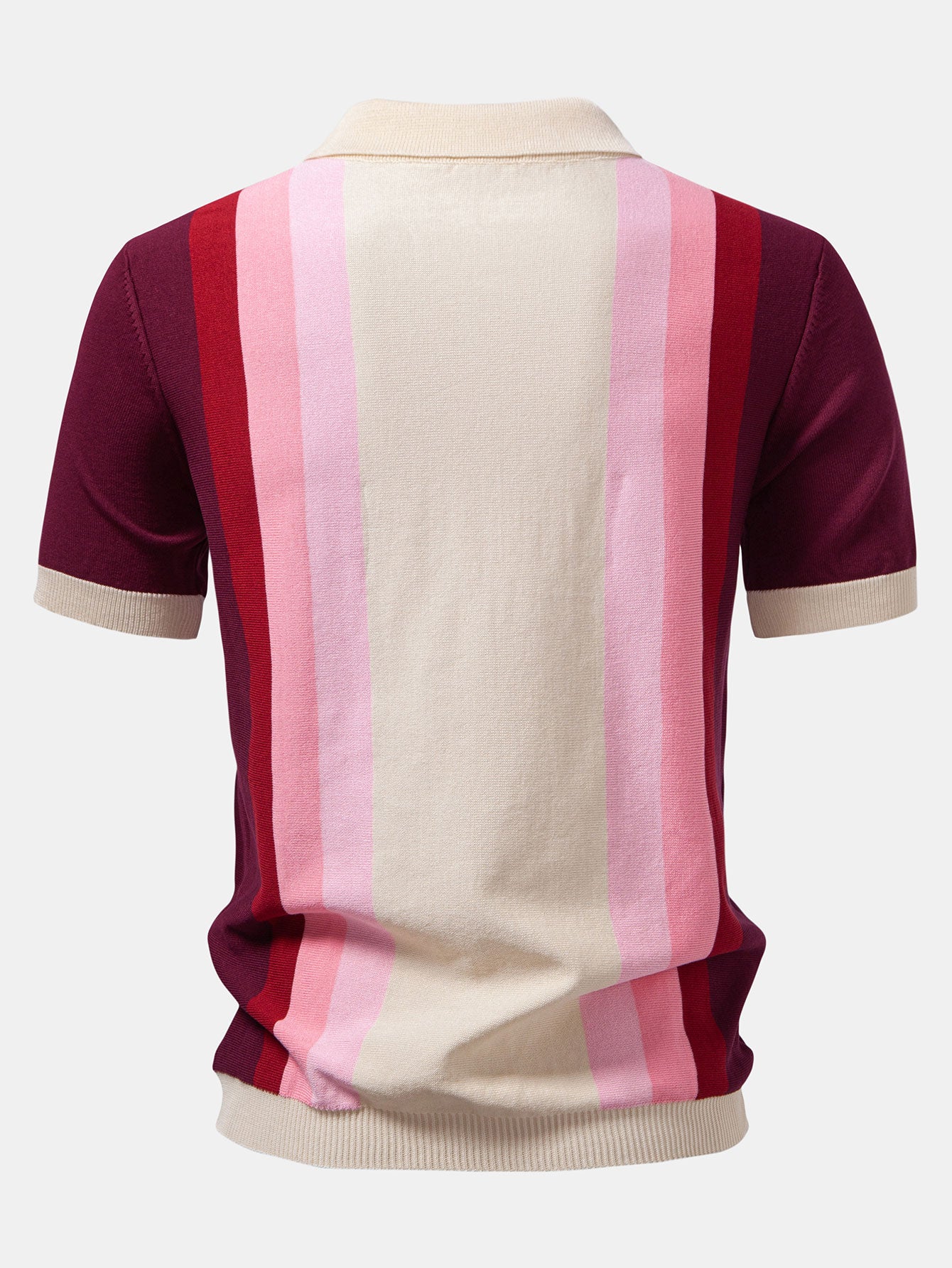 Striped Knitted Polo Shirt & Slim Fit Tapered Trousers