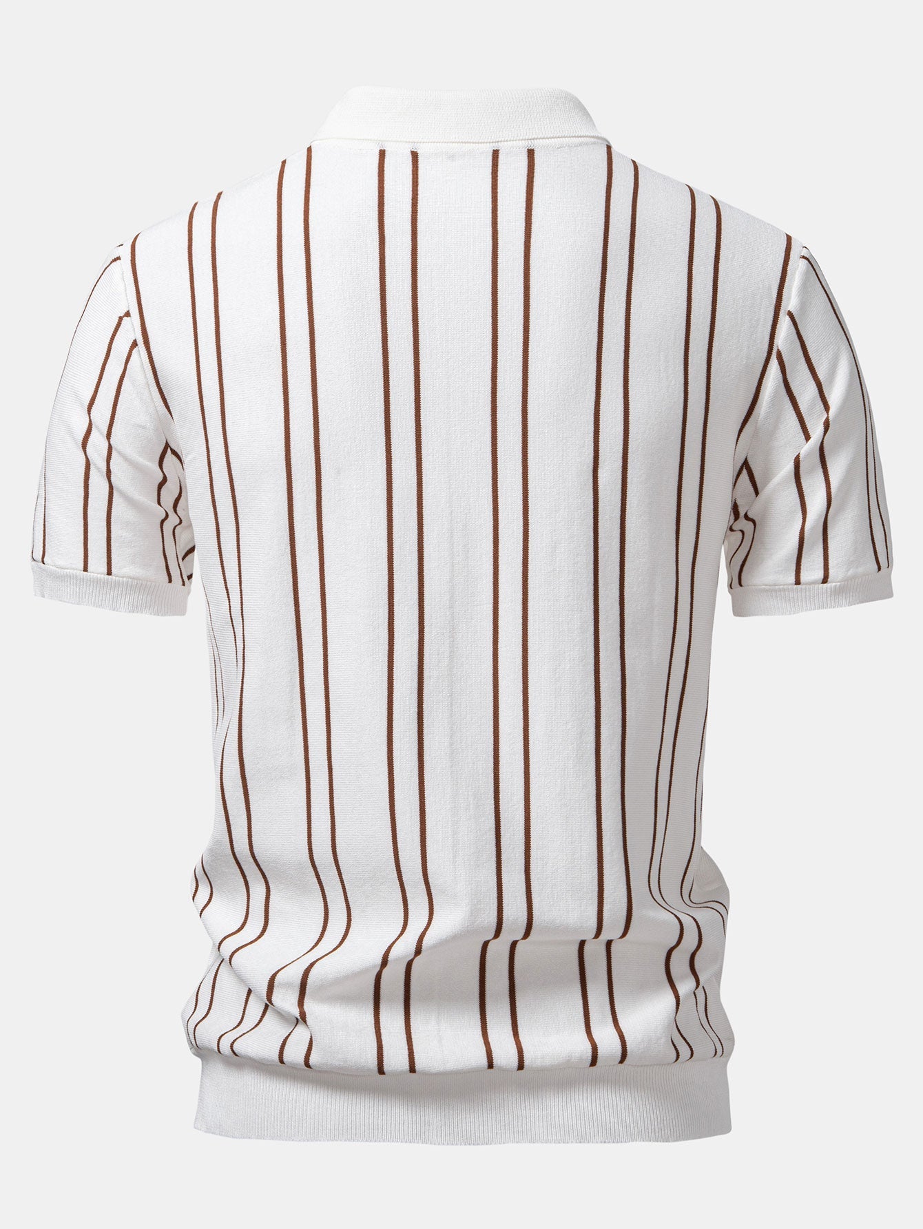 Striped Knitted Polo Shirt & Slim Fit Tapered Trousers