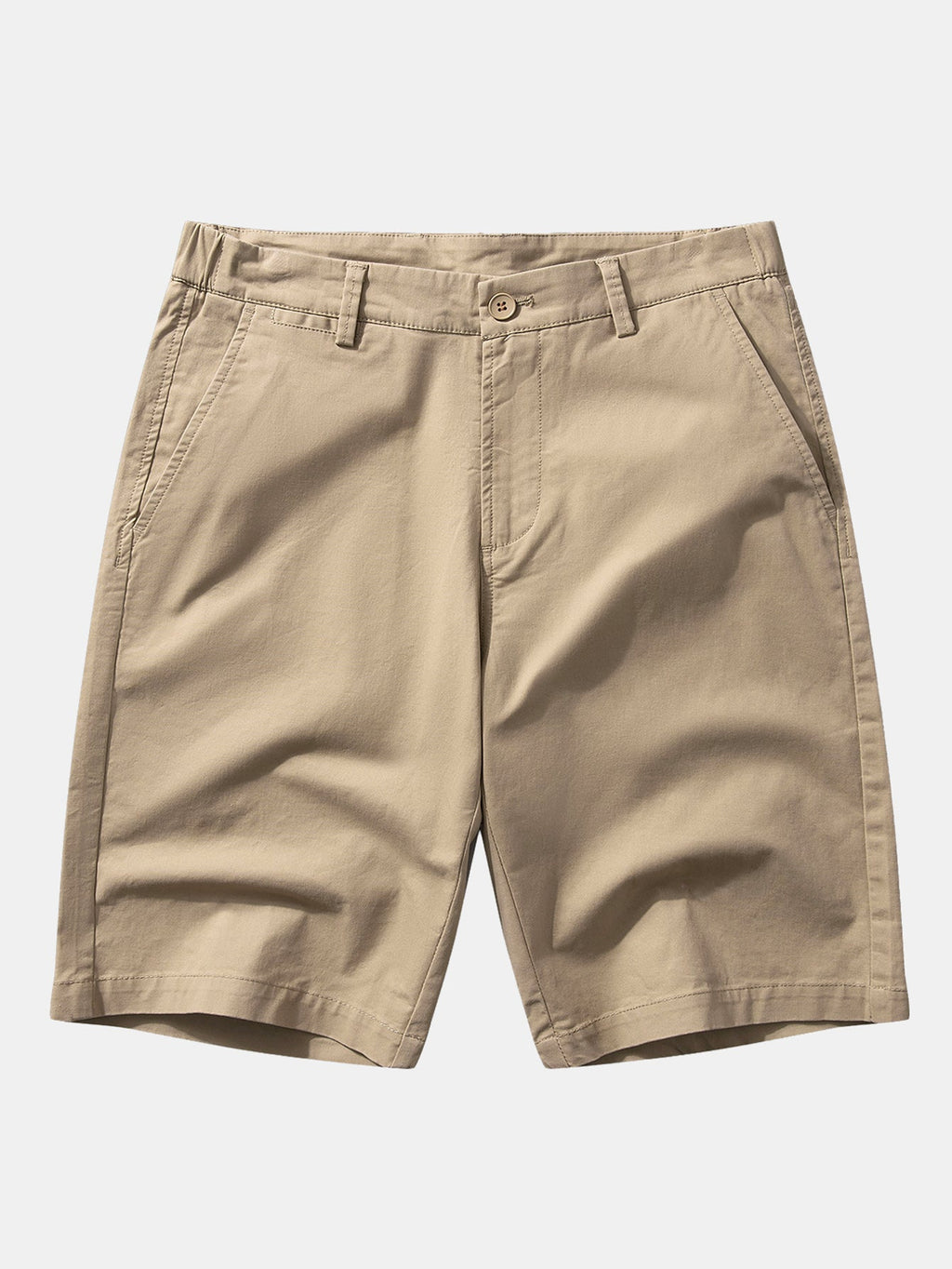 Stripe Geometric Jacquard Knitted Polo Shirt & Cotton Chino Shorts