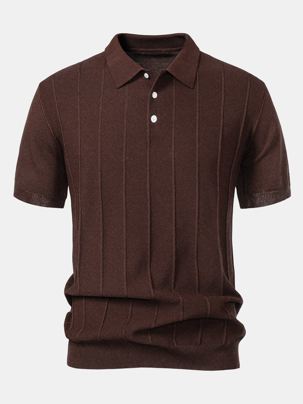 Stripe Jacquard Knit Polo Shirt & Slim Fit Tapered Trousers