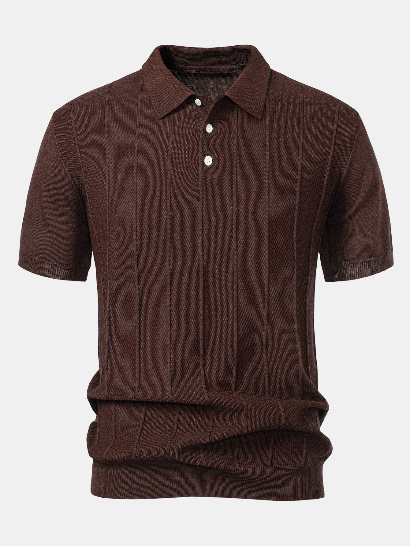 Stripe Jacquard Knit Polo Shirt & Slim Fit Tapered Trousers