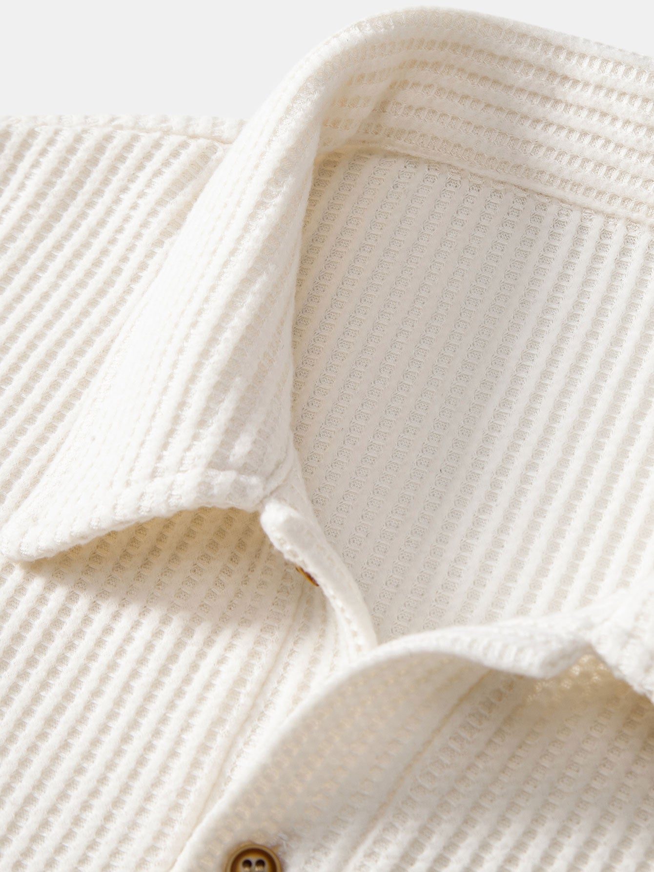 Short Sleeved Waffle Polo & Straight Leg Linen Pants