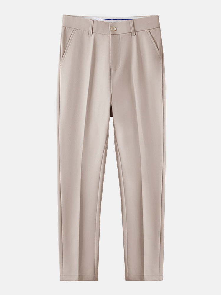 Stripe Zip Knit Ribbed Polo Shirt & Slim Fit Tapered Trousers