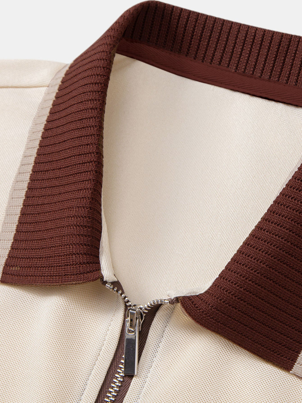 Contrast Trim Zipper Polo & Slim Fit Tapered Trousers
