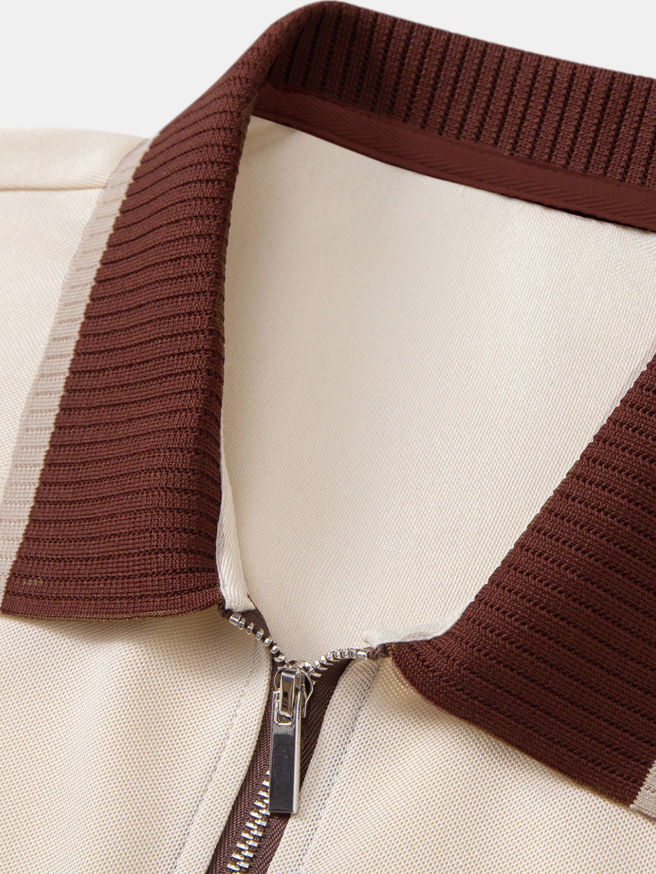 Contrast Trim Zipper Polo & Slim Fit Tapered Trousers