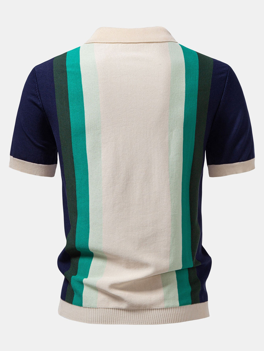Striped Knitted Polo Shirt & Slim Fit Tapered Trousers