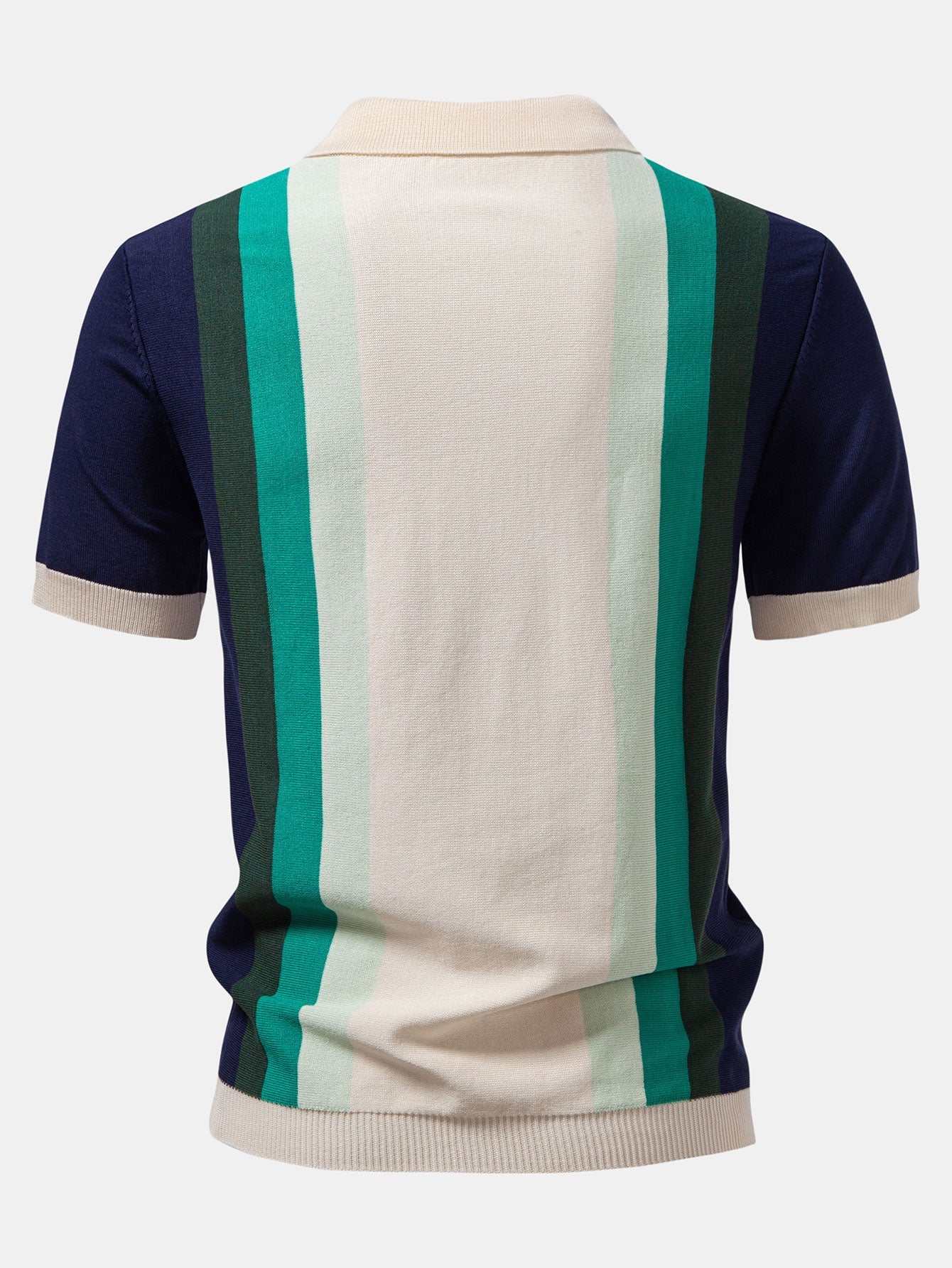 Striped Knitted Polo Shirt & Slim Fit Tapered Trousers