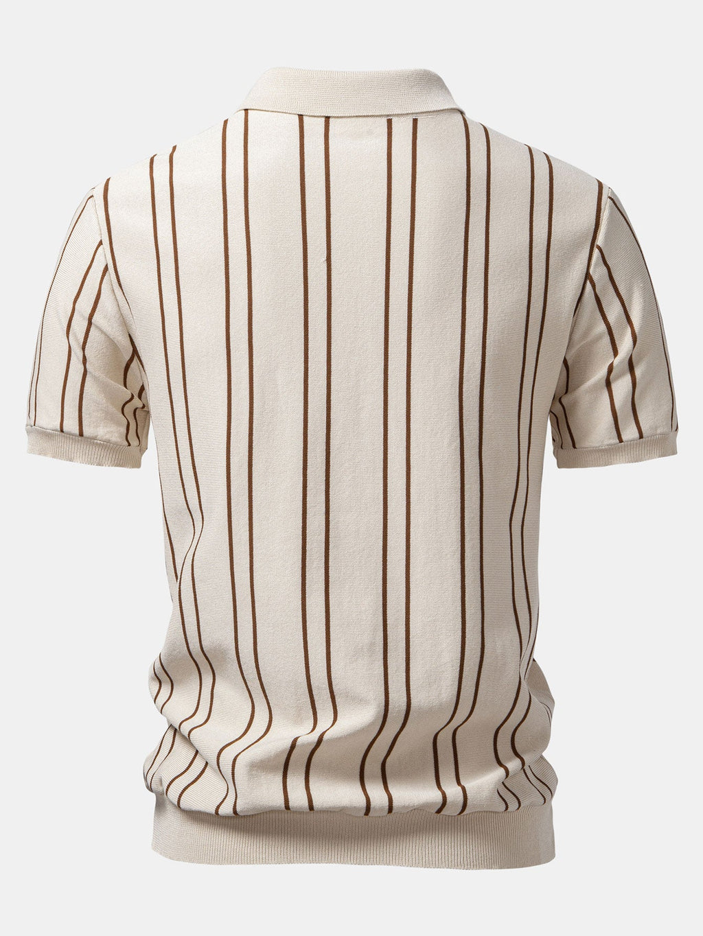 Striped Knitted Polo Shirt & Slim Fit Tapered Trousers