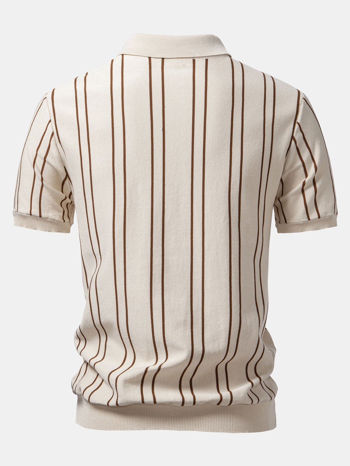 Striped Knitted Polo Shirt & Slim Fit Tapered Trousers