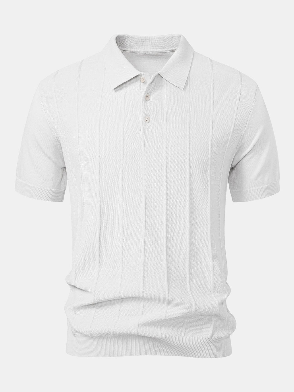 Stripe Jacquard Knit Polo Shirt & Slim Fit Tapered Trousers