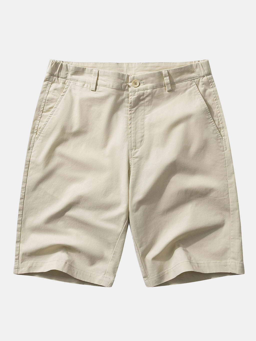 Wave Jacquard Knit V Neck Polo Shirt & Cotton Chino Shorts