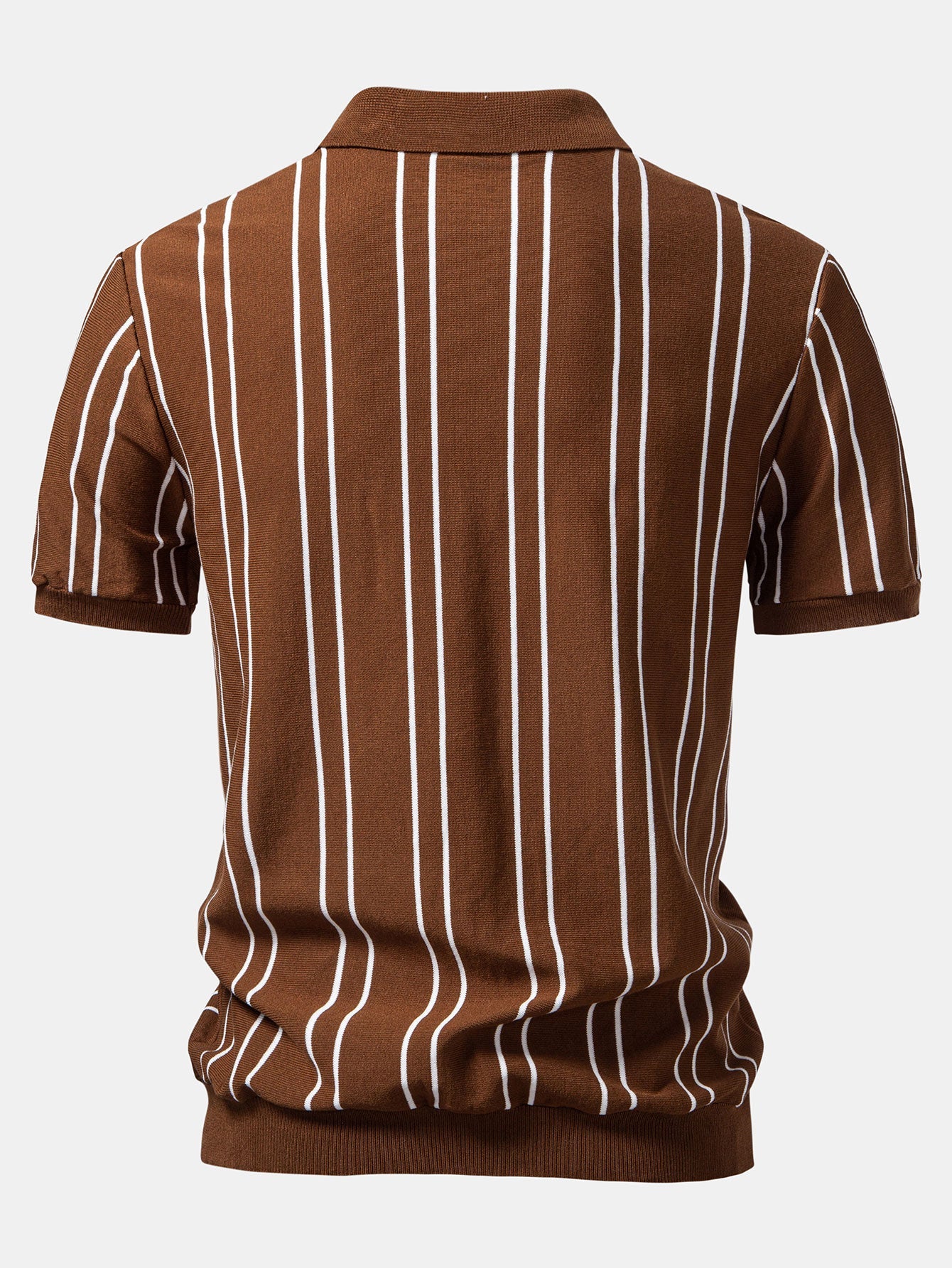 Striped Knitted Polo Shirt & Slim Fit Tapered Trousers
