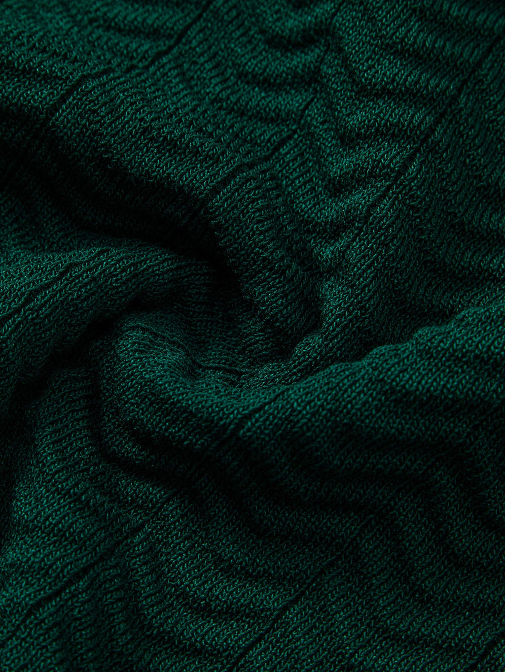 Texture Contrast Knitted V Neck Polo Shirt & Slim Fit Tapered Trousers