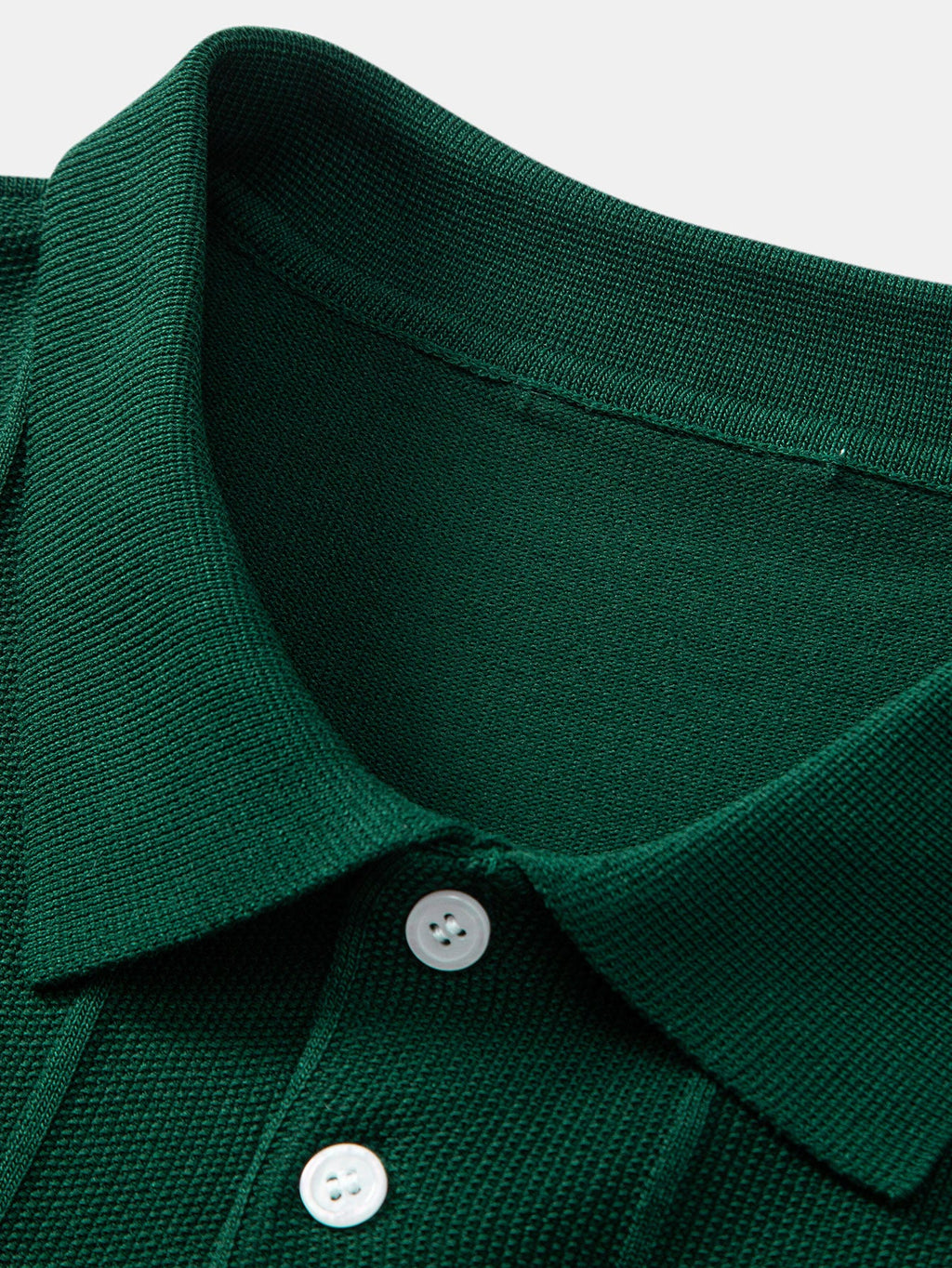Stripe Jacquard Knit Polo Shirt & Straight Leg Ribbed Pants