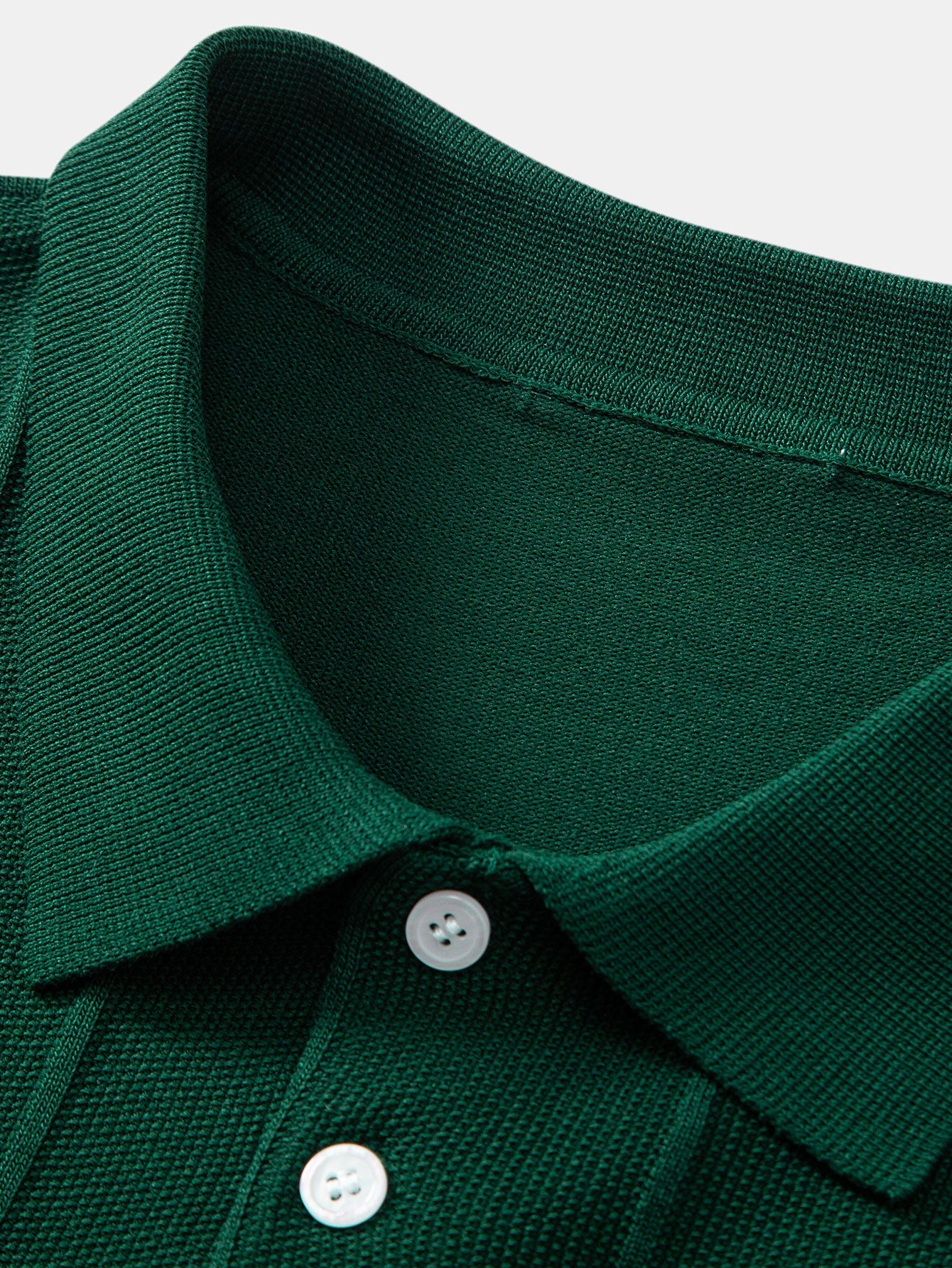 Stripe Jacquard Knit Polo Shirt & Straight Leg Ribbed Pants