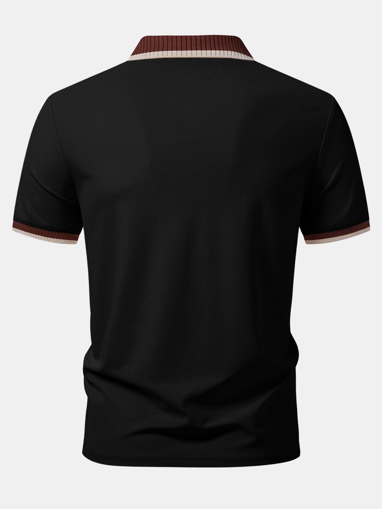 Contrast Trim Zipper Polo & Slim Fit Tapered Trousers