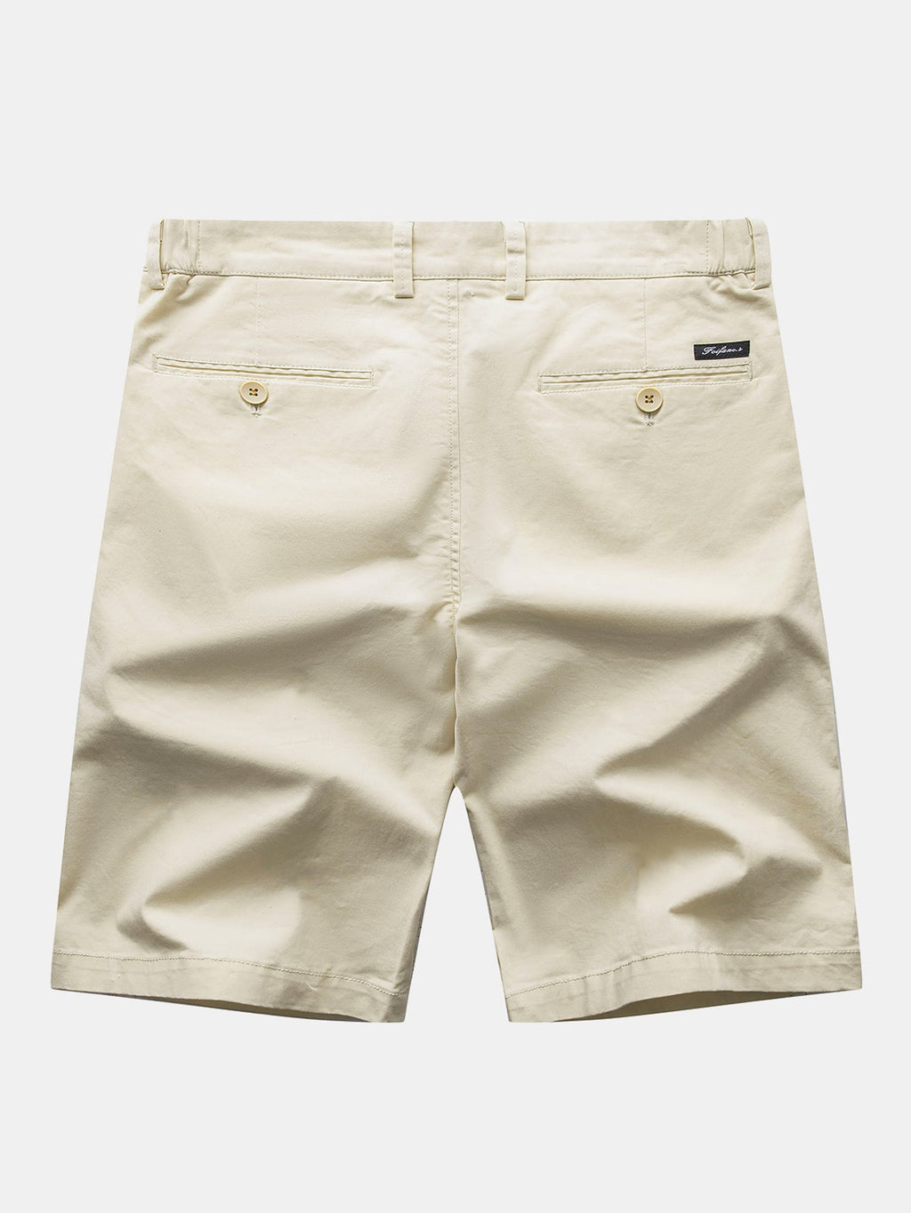 Stripe Knit Zip Up Polo Shirt & Cotton Chino Shorts