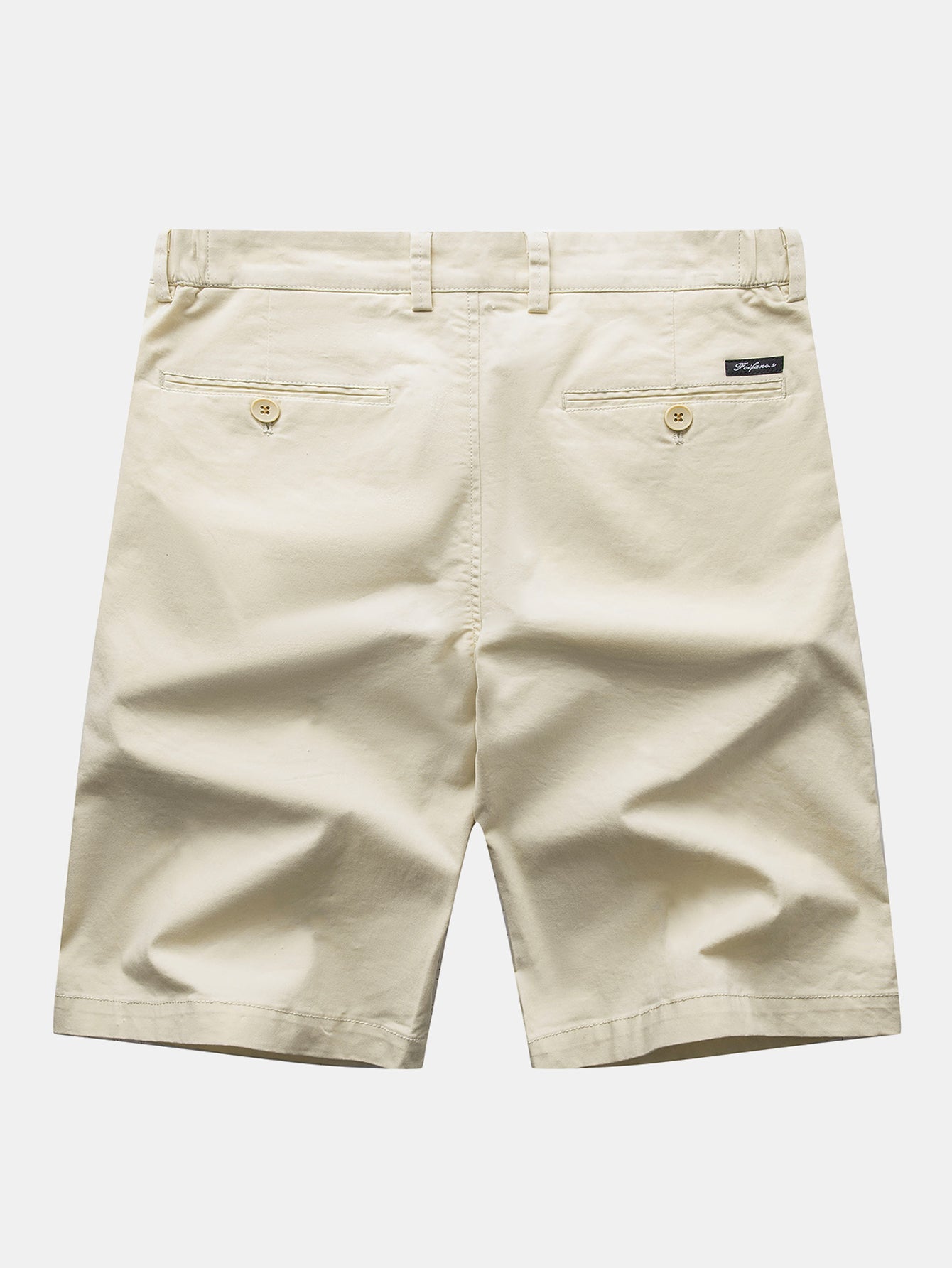 Stripe Knit Zip Up Polo Shirt & Cotton Chino Shorts