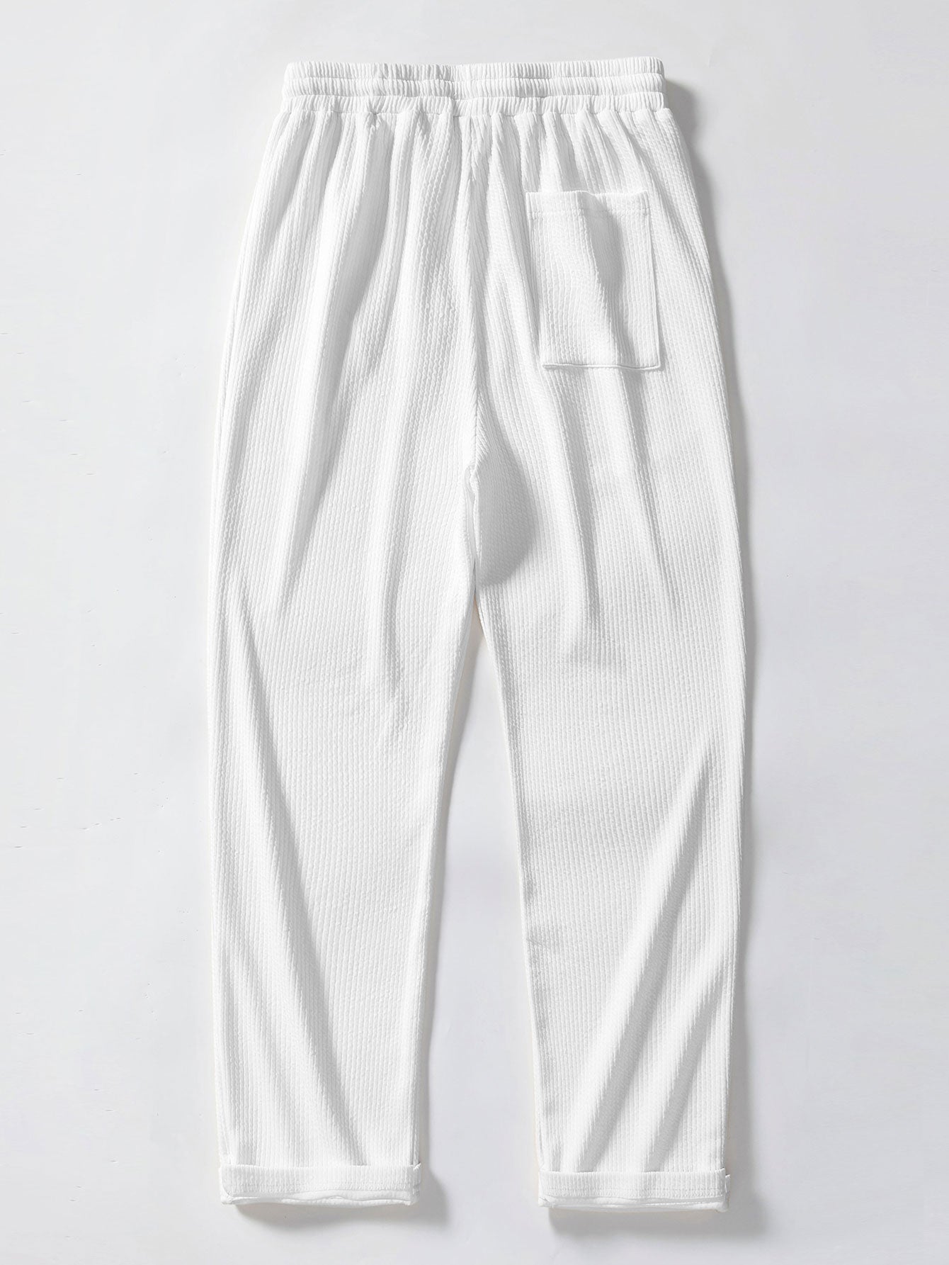 Ribbed Cuban Collar Polo & Straight Leg Ribbed Pants