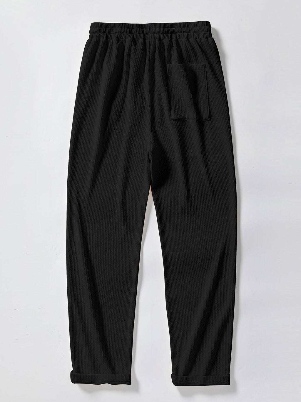 Ribbed Cuban Collar Polo & Straight Leg Ribbed Pants