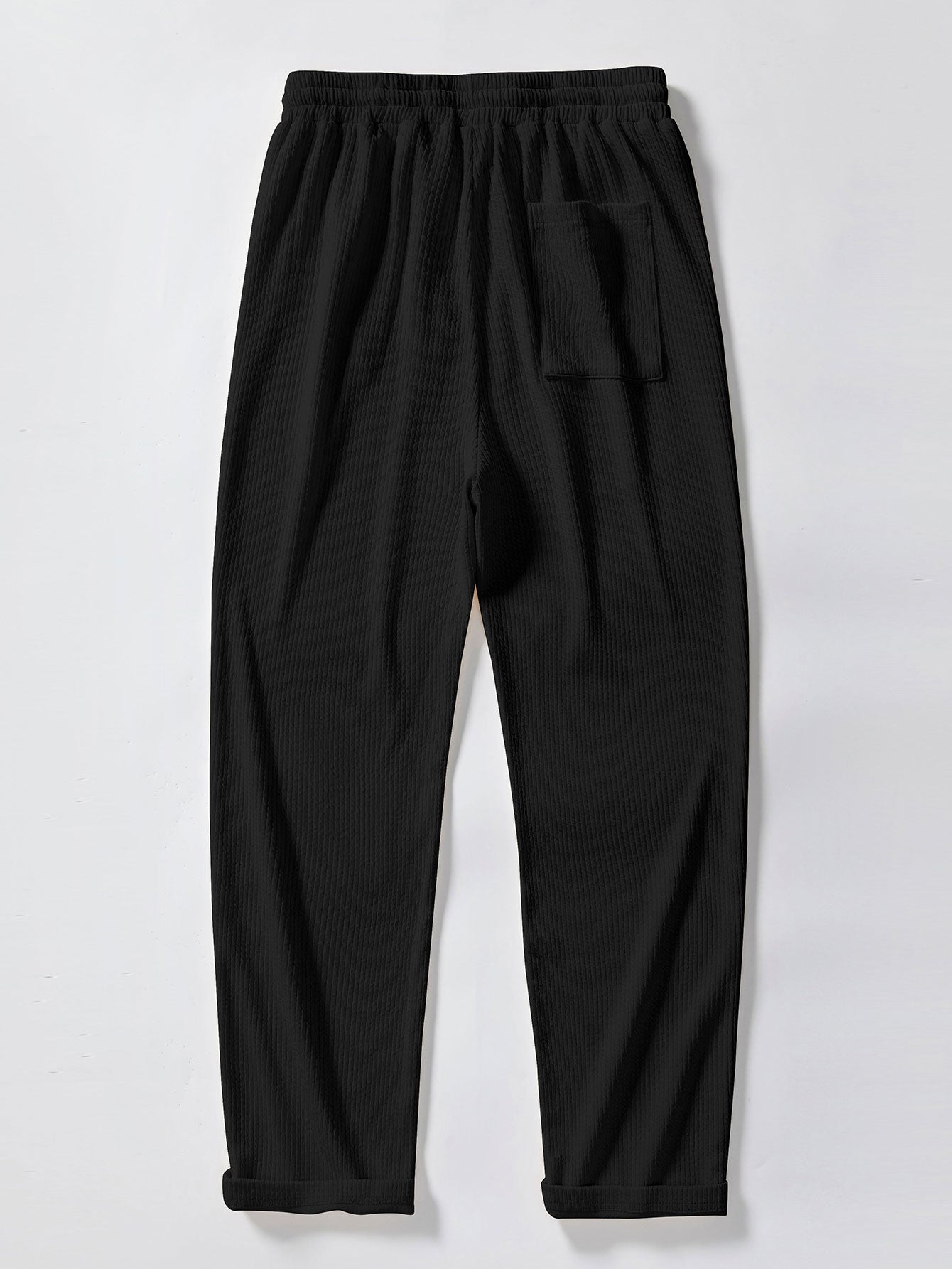 Ribbed Cuban Collar Polo & Straight Leg Ribbed Pants