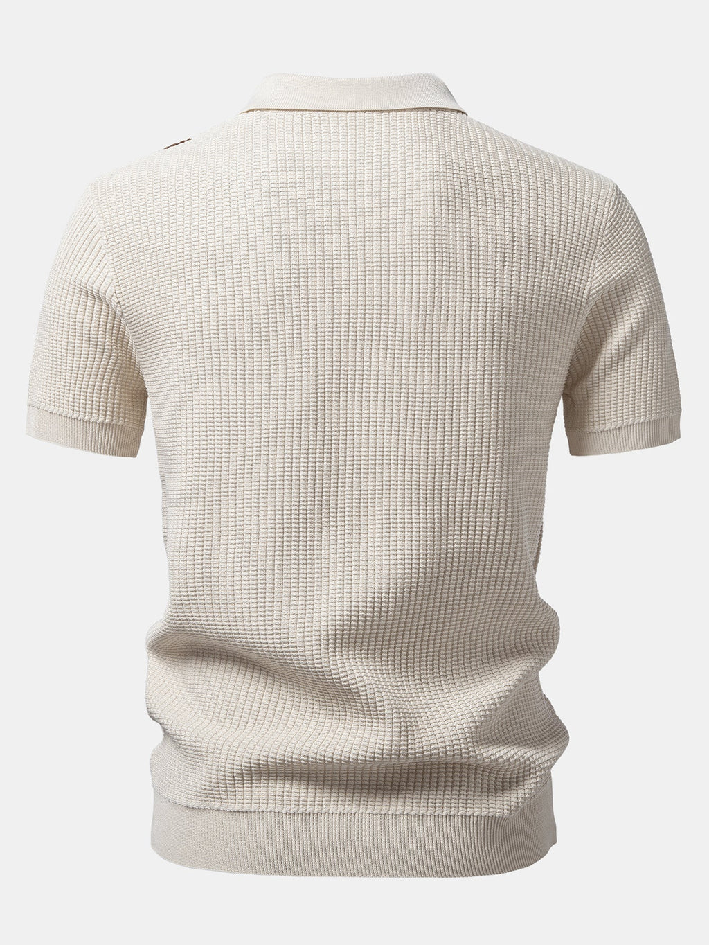 Stripe Johnny Collar Knit Polo & Slim Fit Tapered Trousers