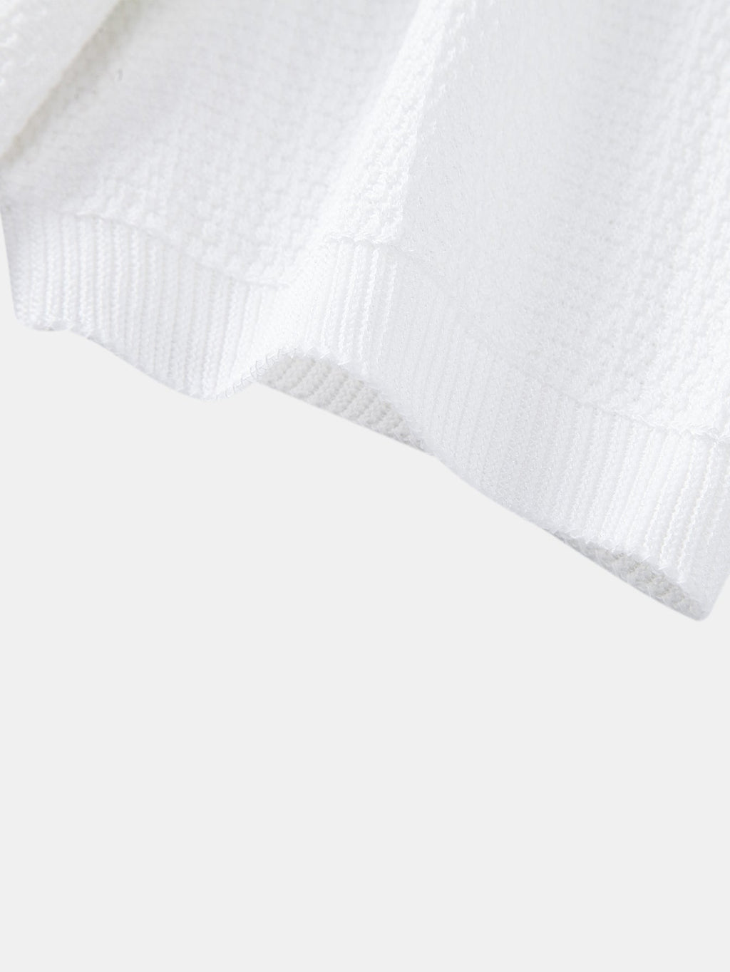 Contrast Textured Knit Polo & Slim Fit Tapered Trousers