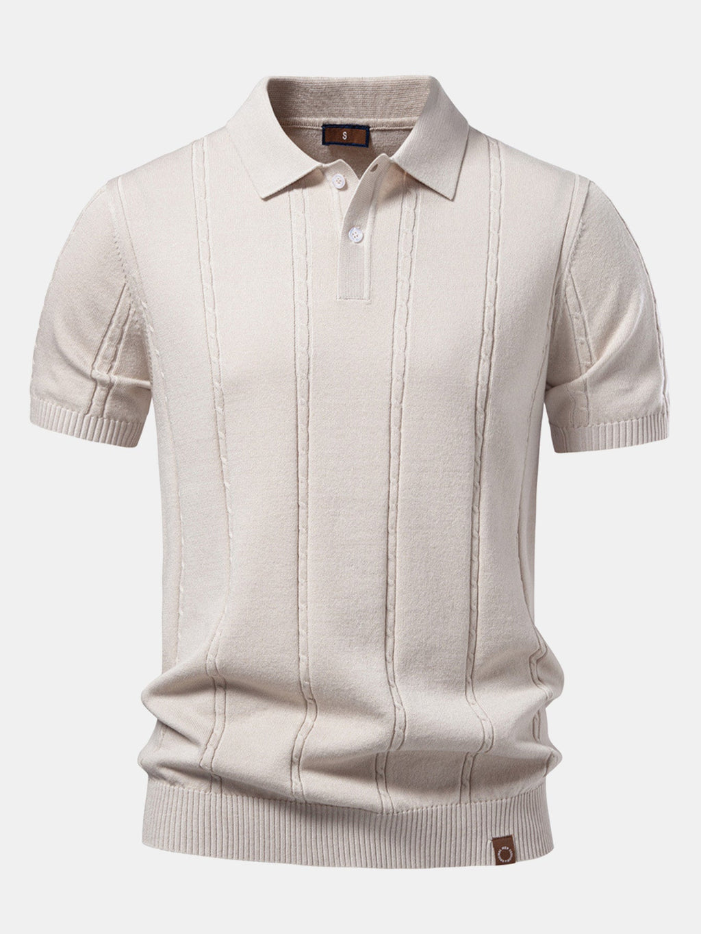 Twist Knit Polo & Slim Fit Tapered Trousers