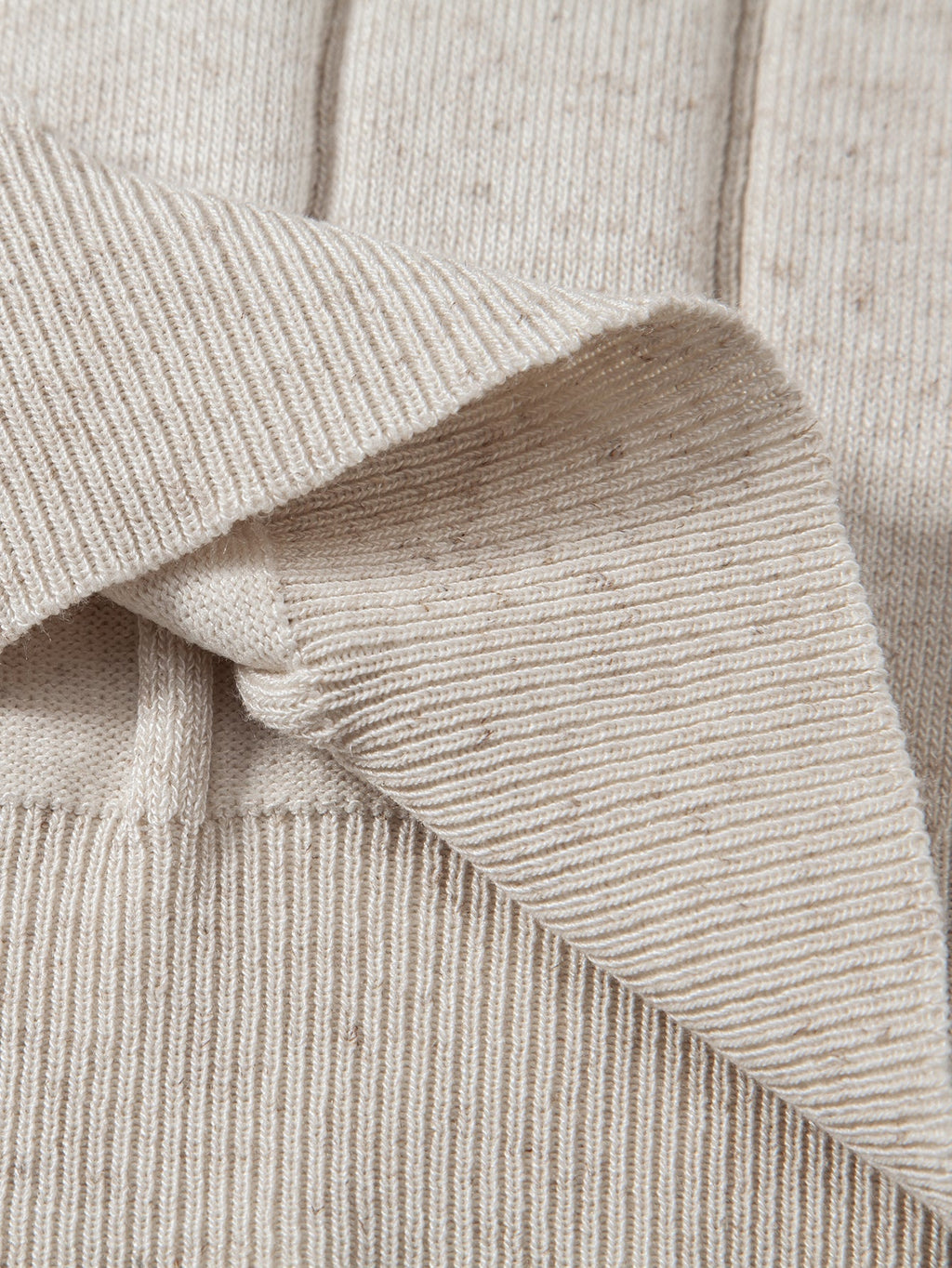 Linen Ribbed Knit Polo & Slim Fit Tapered Trousers