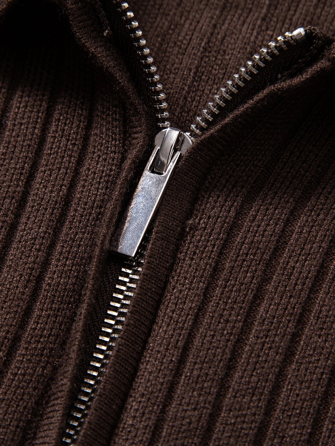 Stripe Zip Knit Ribbed Polo Shirt & Slim Fit Tapered Trousers