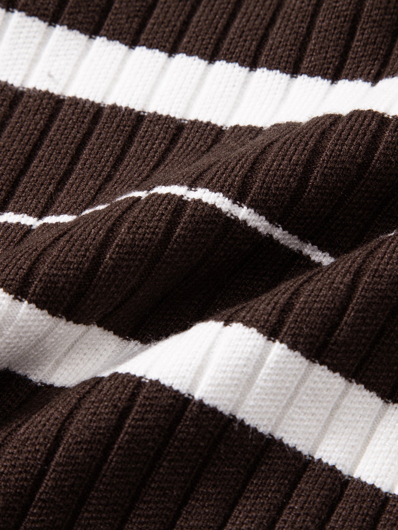Stripe Zip Knit Ribbed Polo Shirt & Slim Fit Tapered Trousers