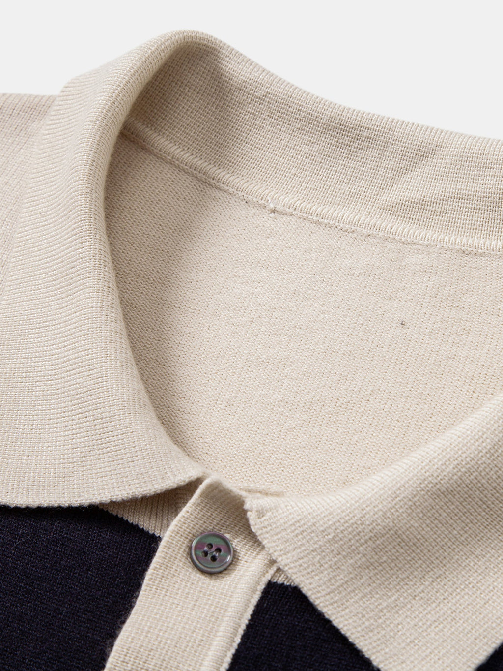 Long Sleeve Stripe Knit Polo Shirt & Slim Fit Tapered Trousers