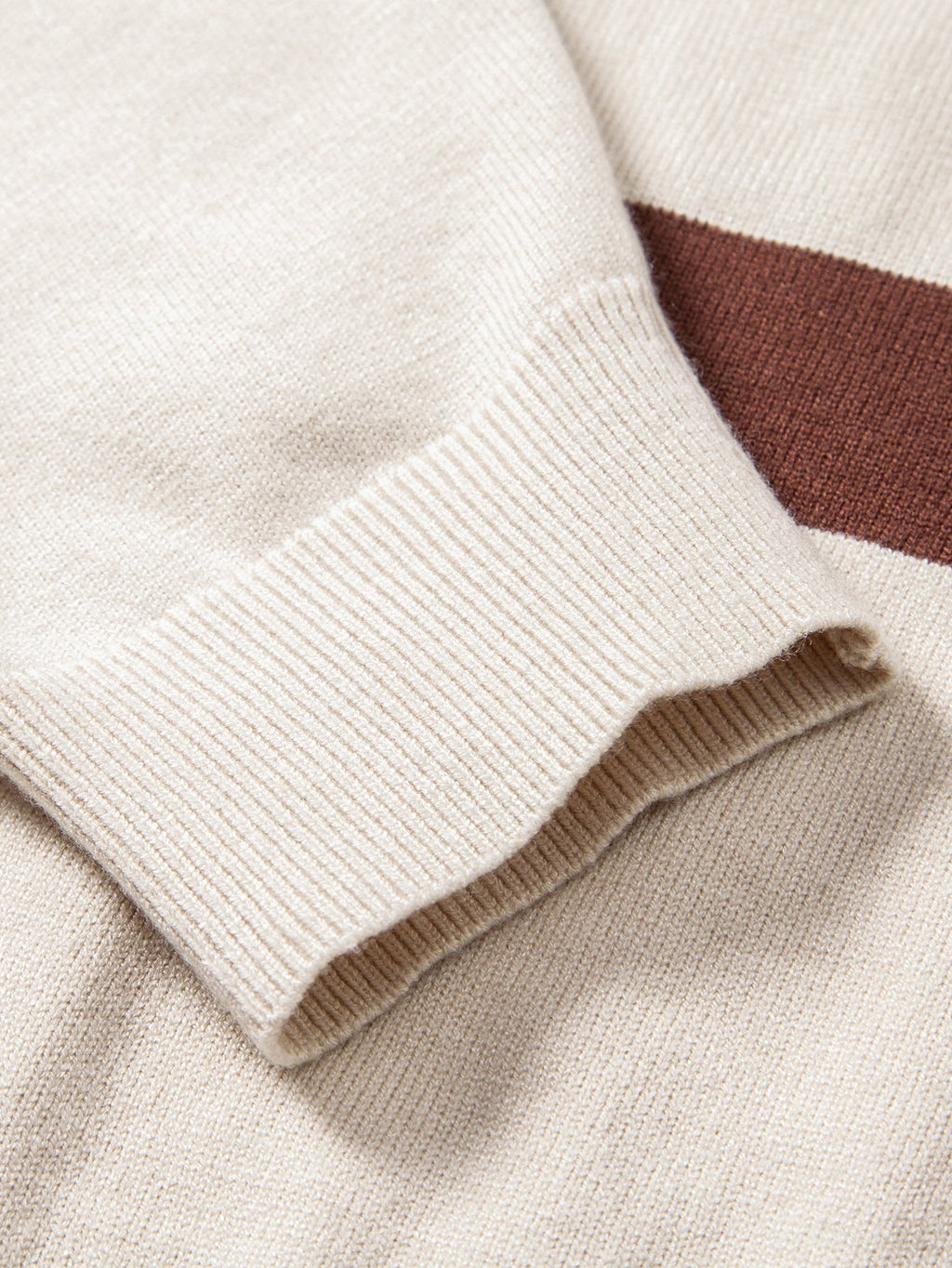 Long Sleeve Stripe Knit Polo Shirt & Slim Fit Tapered Trousers