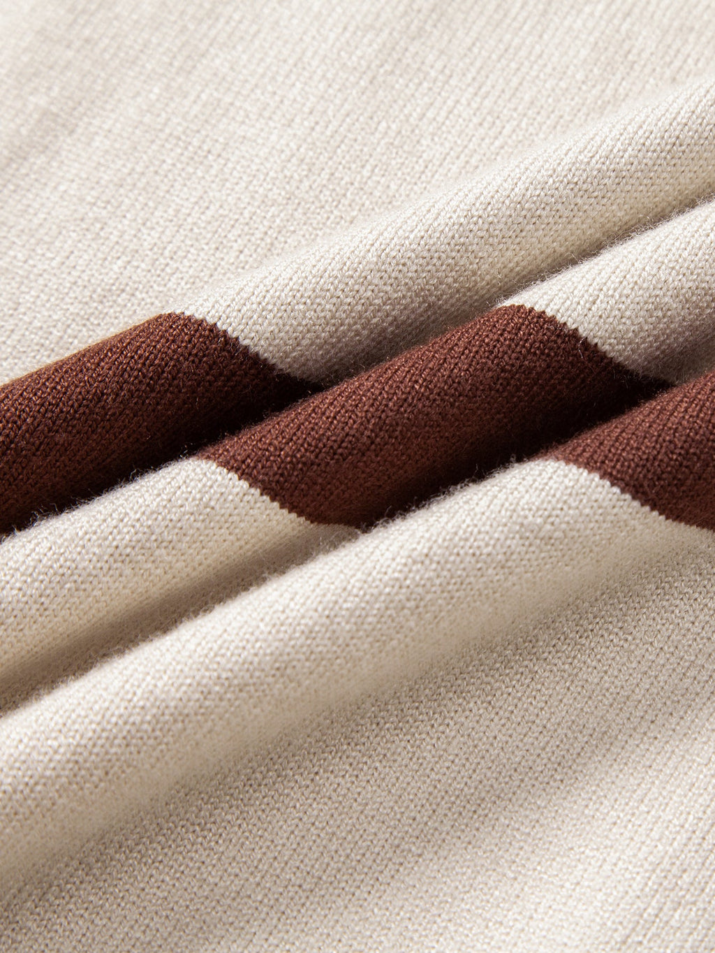 Long Sleeve Stripe Knit Polo Shirt & Slim Fit Tapered Trousers