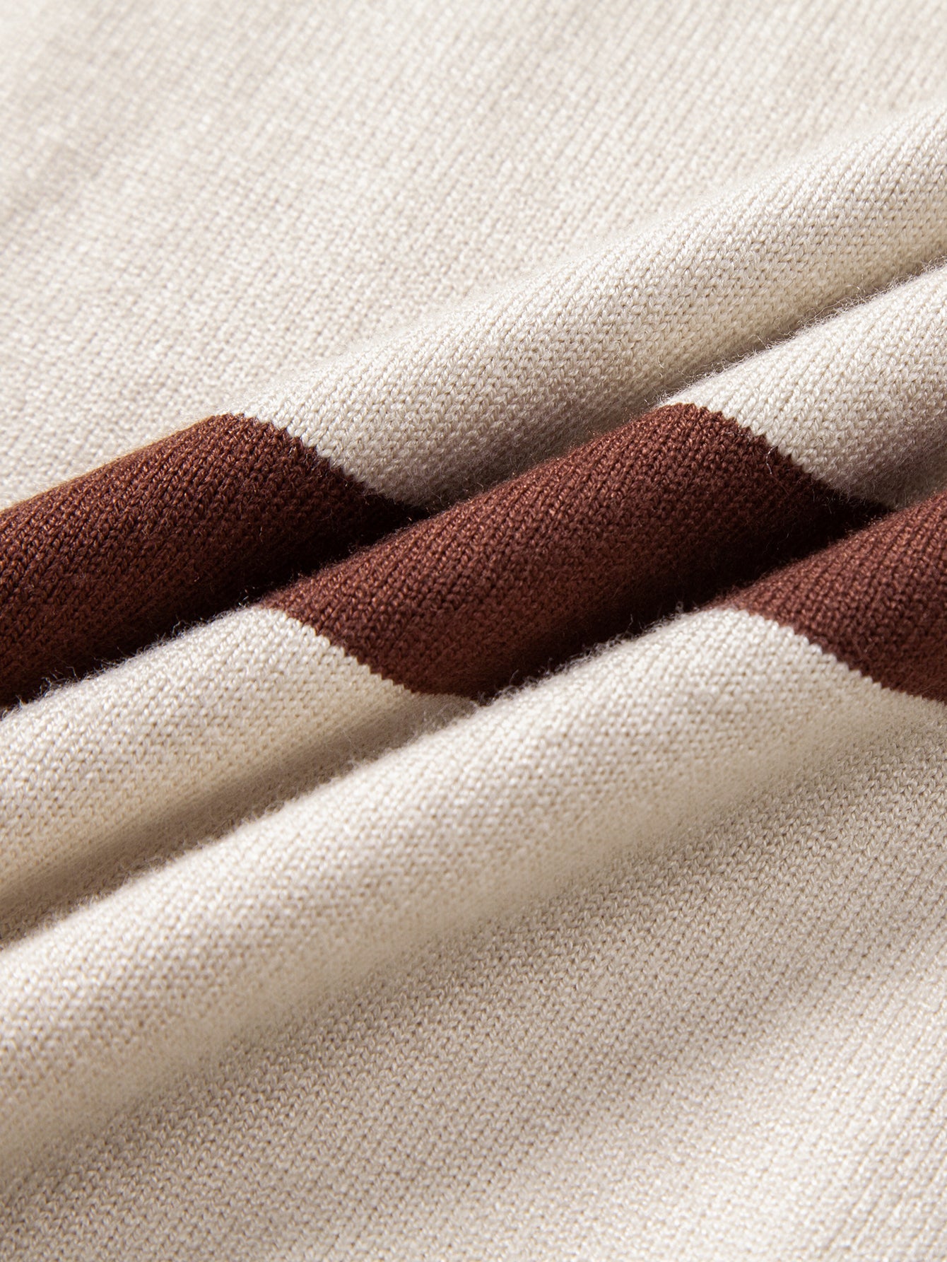 Long Sleeve Stripe Knit Polo Shirt & Slim Fit Tapered Trousers