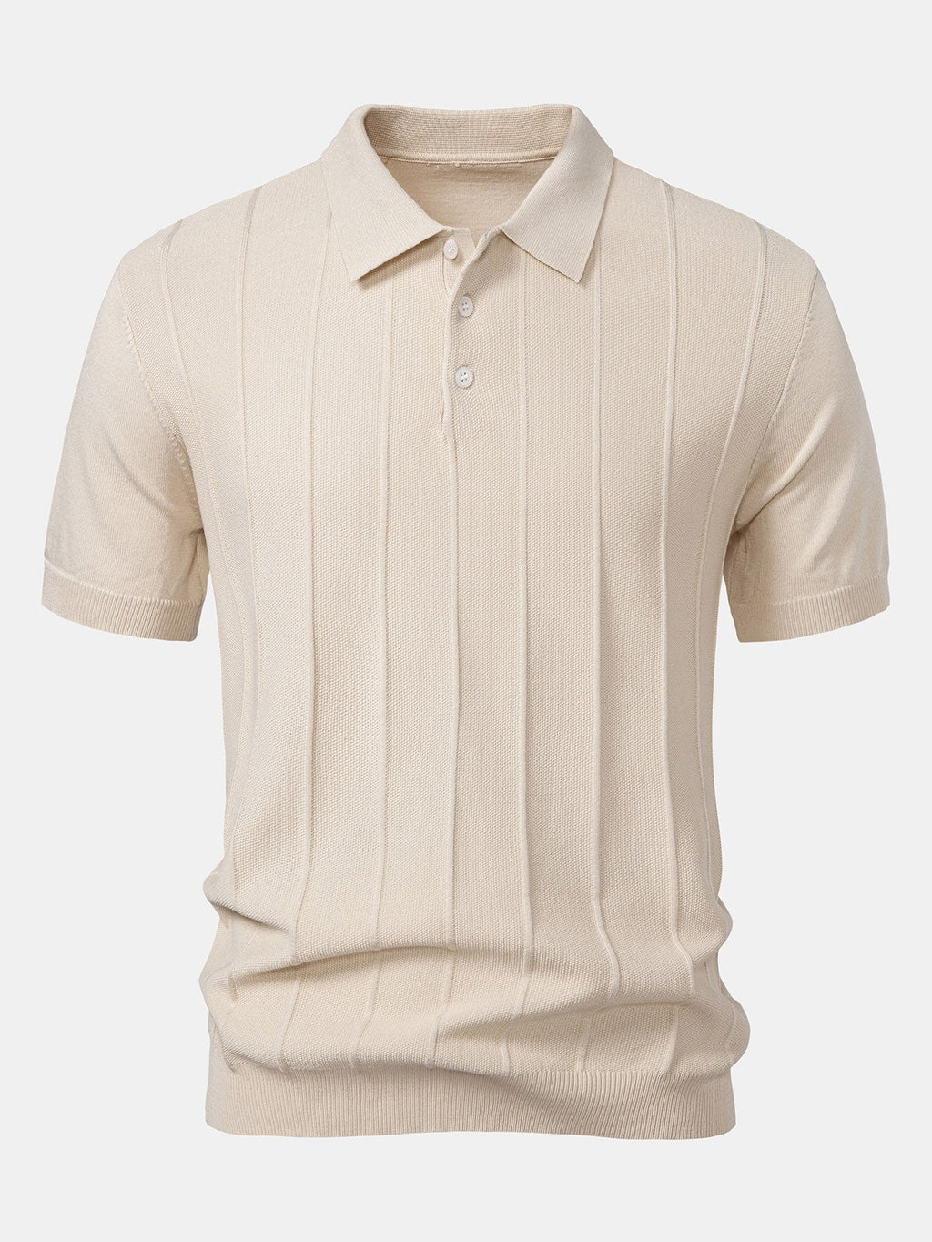 Stripe Jacquard Knit Polo Shirt & Slim Fit Tapered Trousers