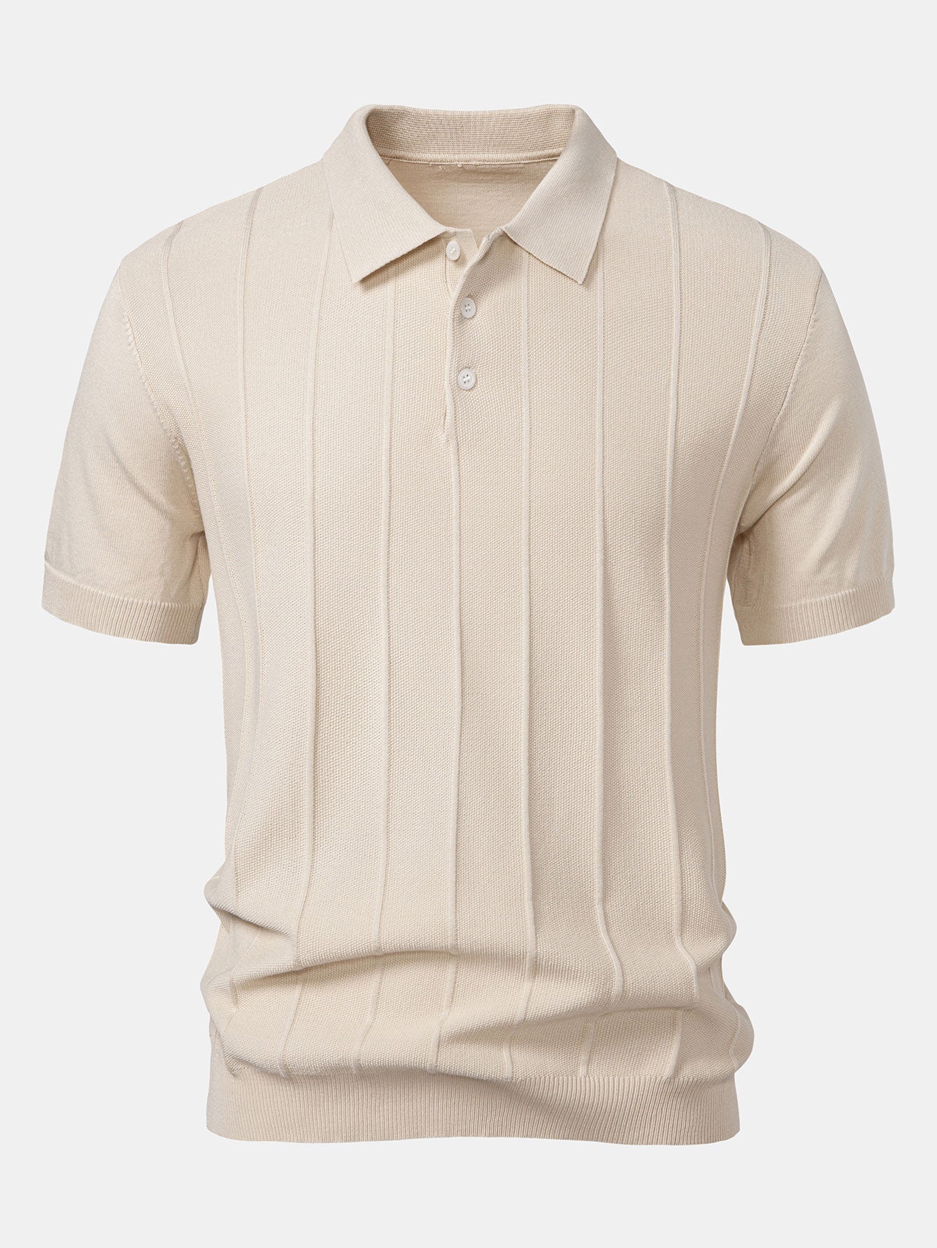 Stripe Jacquard Knit Polo Shirt & Slim Fit Tapered Trousers